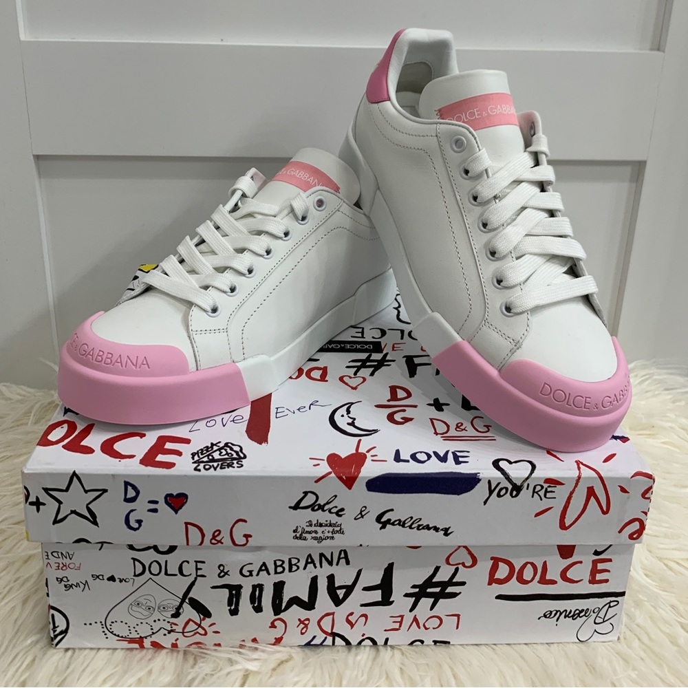 Dolce & Gabbana Leather Sneakers Size 37 (new) - Picture 2 of 2